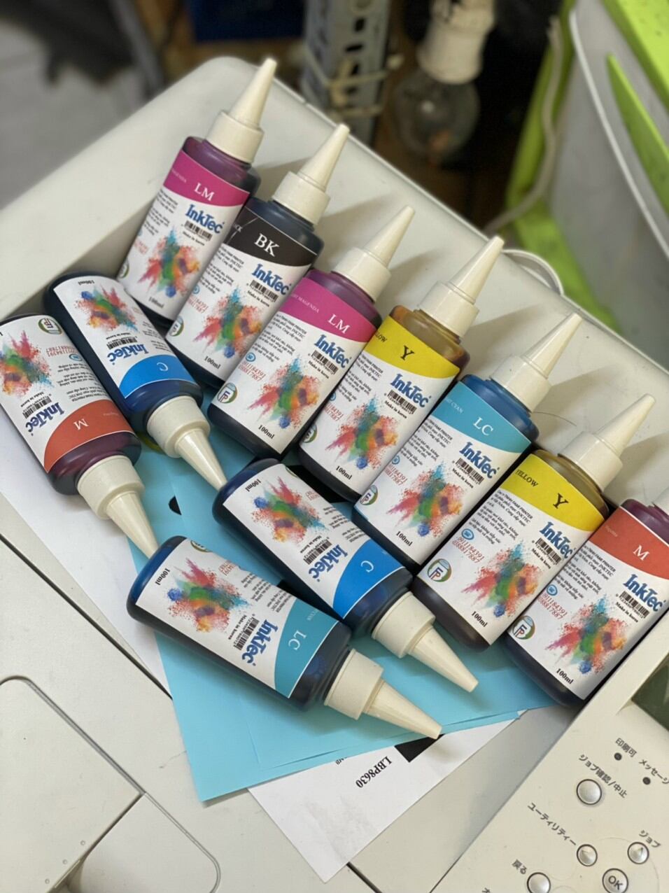 Bộ 5 màu mực nước inktec 100ml cho máy epson px