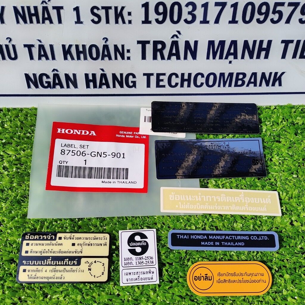 Tem thông số wave, dream loại tốt mã gn5-901