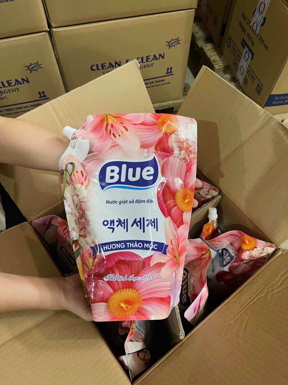 Combo 2 Nước giặt xả Blue công nghệ Hàn Quốc 2.1L