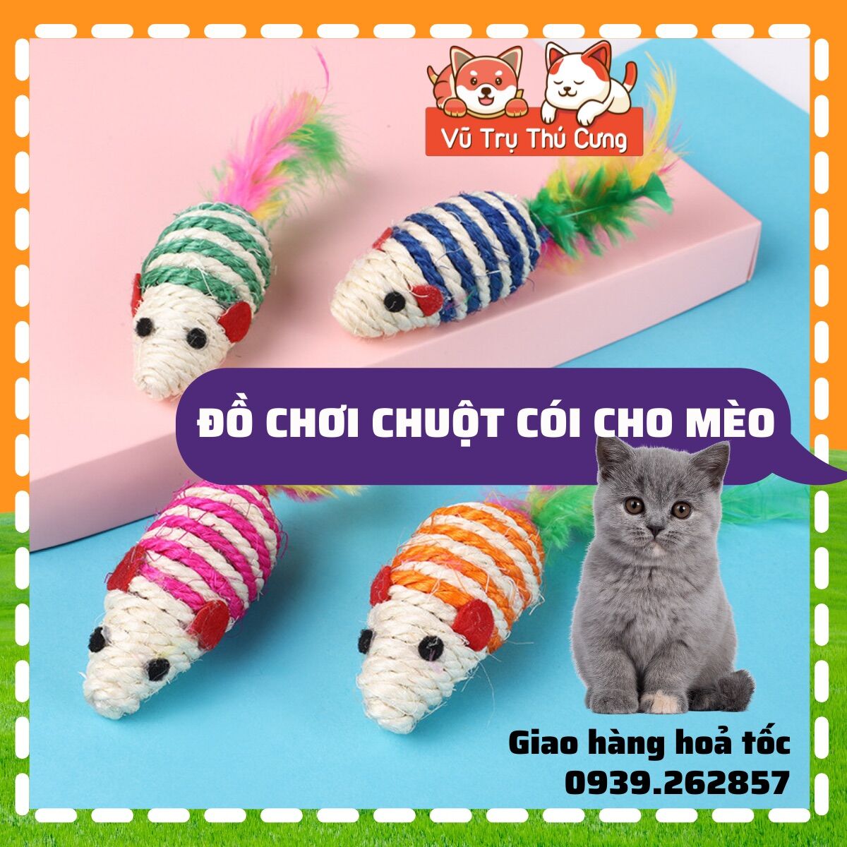 Đồ chơi chuột cói cho Mèo giải toả căng thẳng