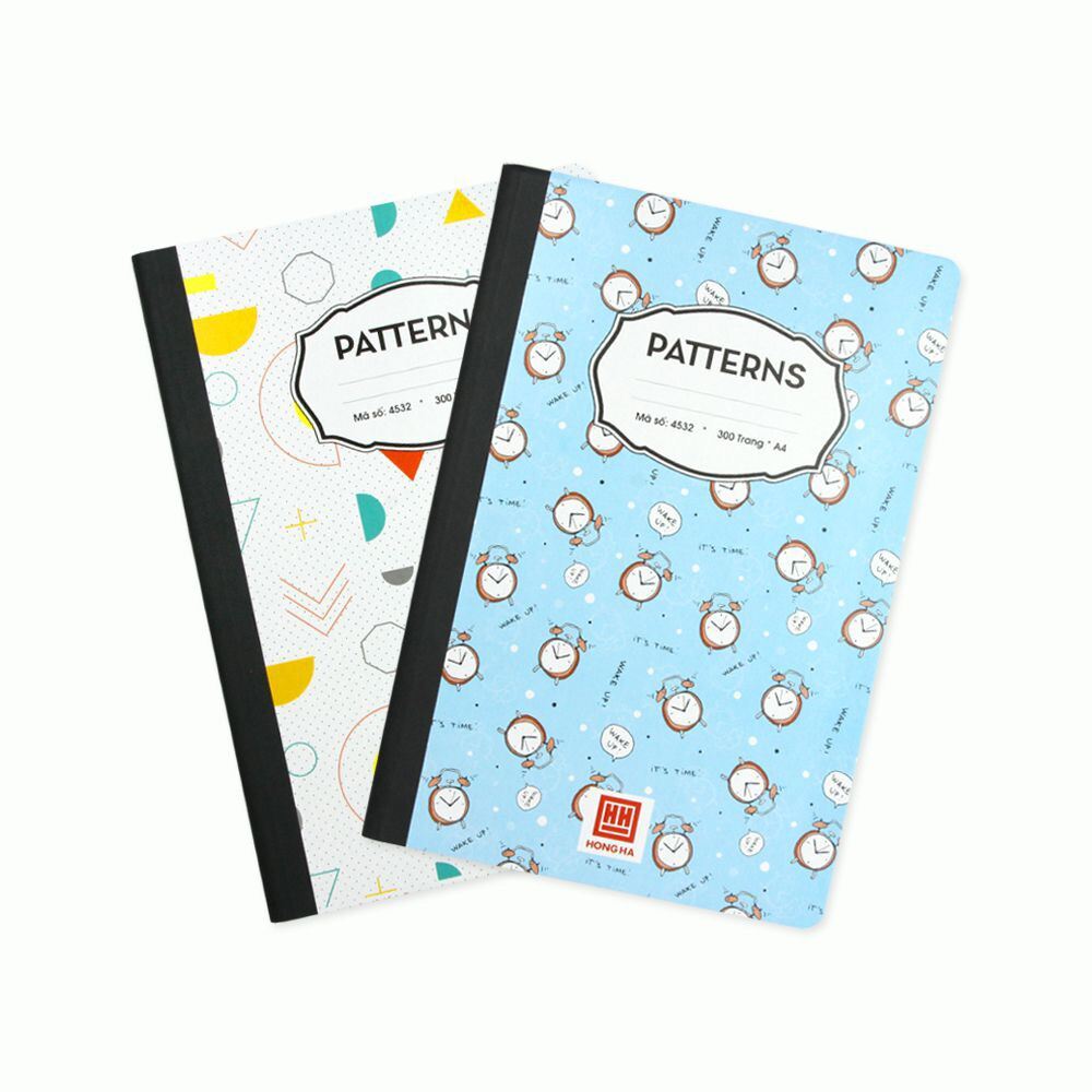 Sổ bìa bồi kẻ ngang 300 trang Patterns A4