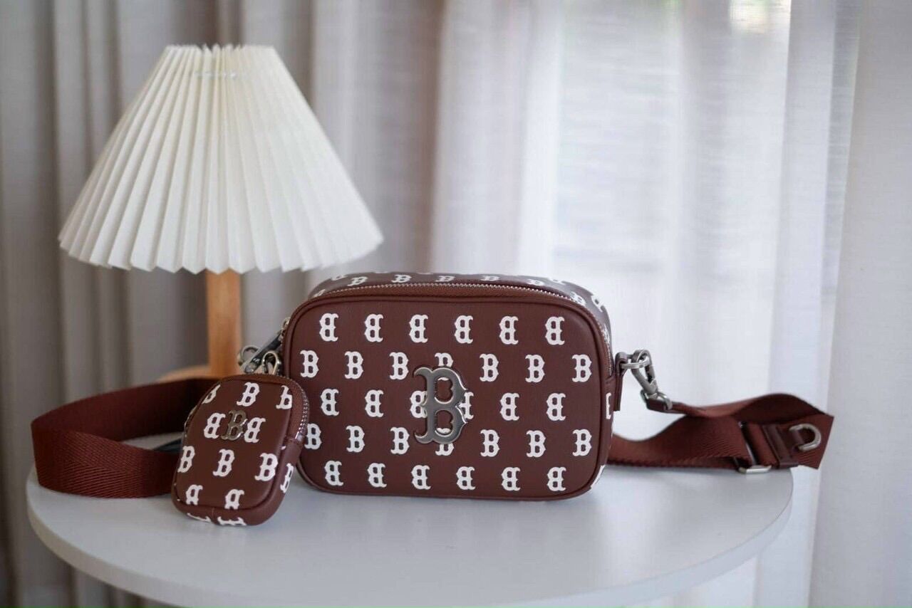 (Full Tag code) Túi Đeo chéo Mlb ny da mềm Size 18cm dành cho nam nữ