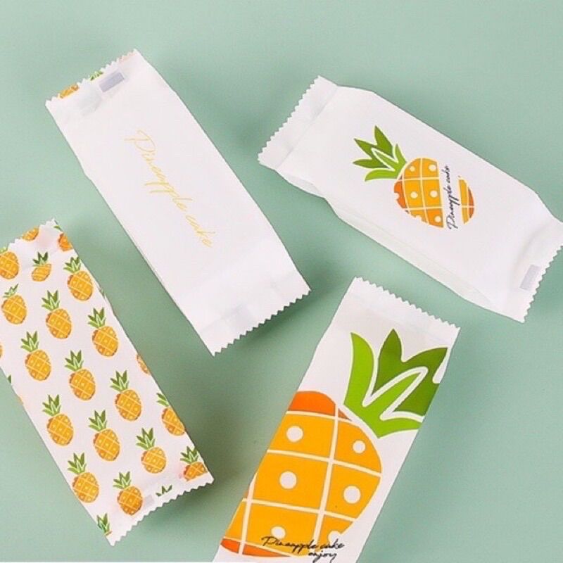 100 Túi đựng kẹo nougat, bánh dứa