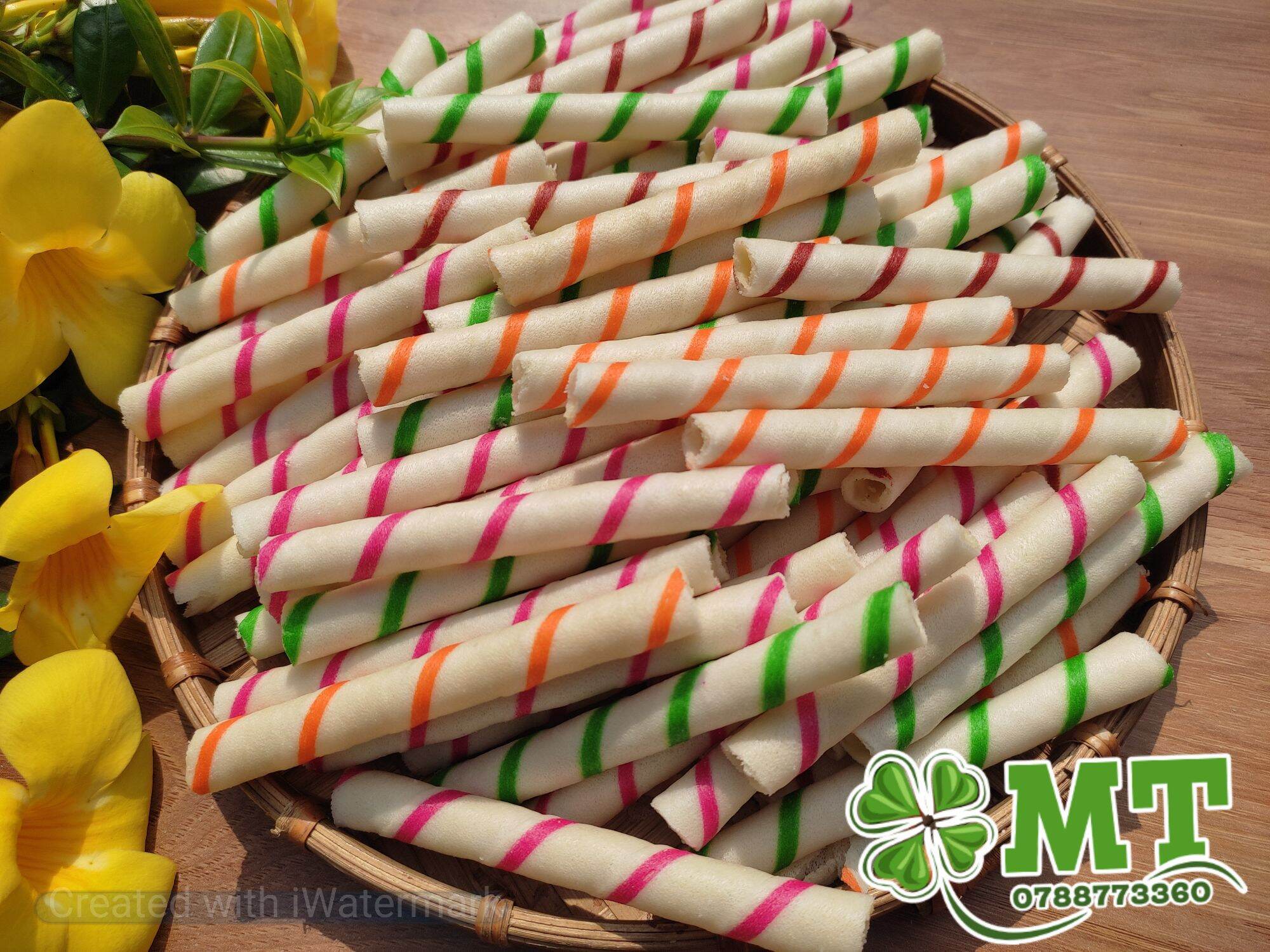 Bánh ống quế nhân kem mix vị 500g