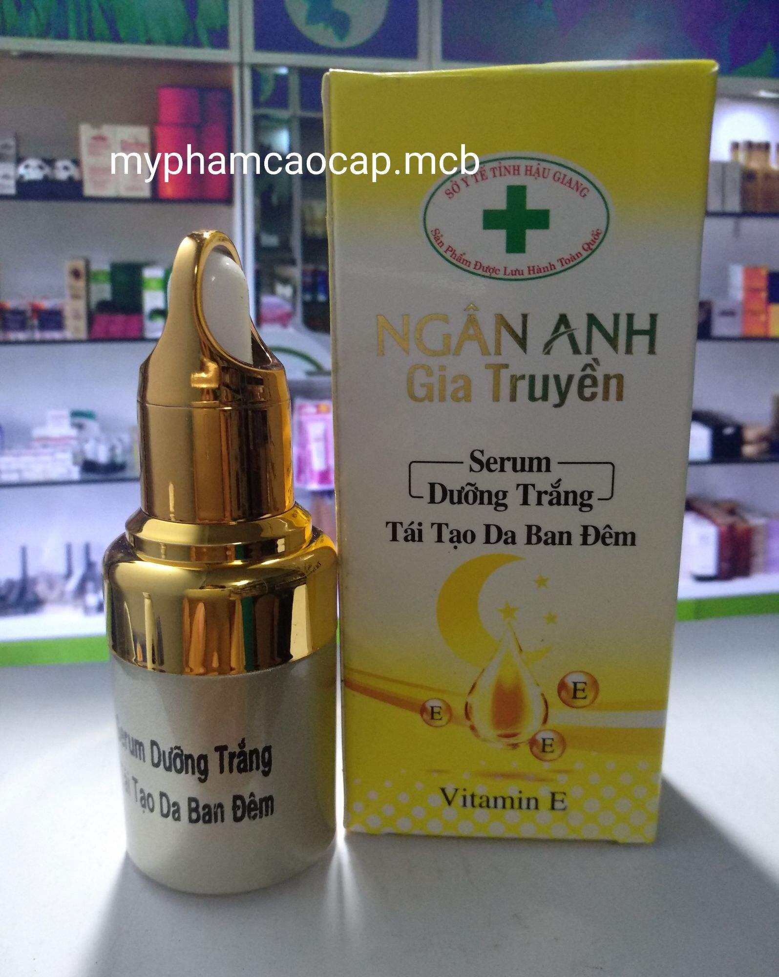 SERUM NGÂN ANH GIA TRUYỀN DƯỠNG TRẮNG DA TÁI TẠO BAN ĐÊM