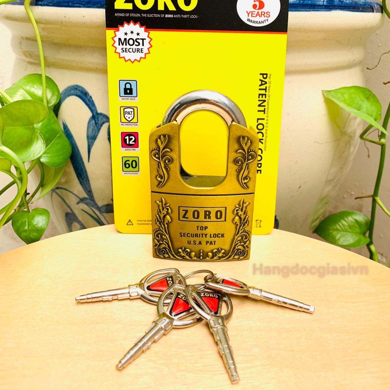 Ổ khoá bấm ZORO 6 phân chống cắt chìa đạn cao cấp