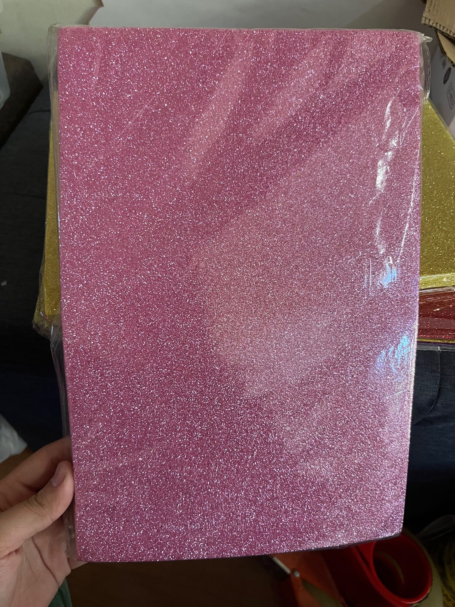 GIẤY XỐP NHŨ KIM TUYẾN DECOR xấp 10 tờ