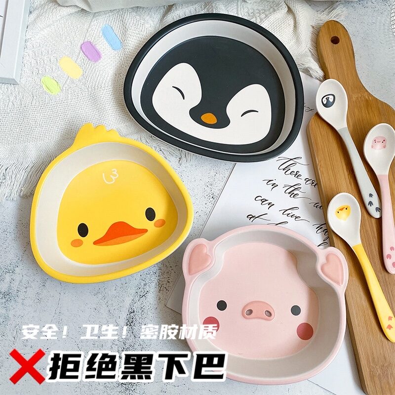 Bát thức ăn cho mèo bát cơm hình chú chó bát hoạt hình bát thức ăn cho mèo mặt dẹt bát đồ ăn vặt đáng yêu cho thú cưng