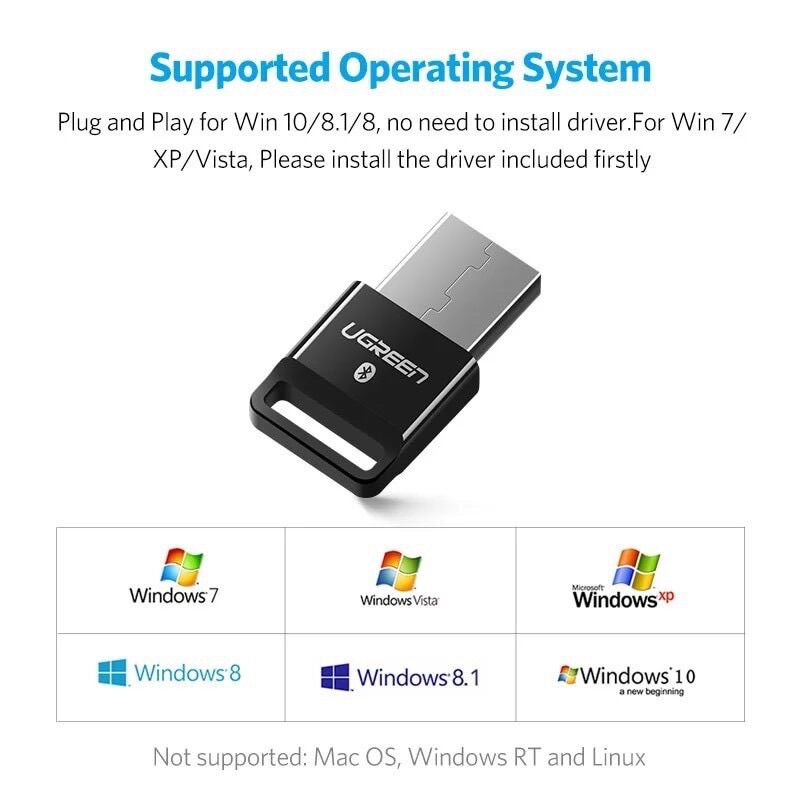Thiết bị USB thu Bluetooth 4.0 chính hãng Ugreen cao cấp