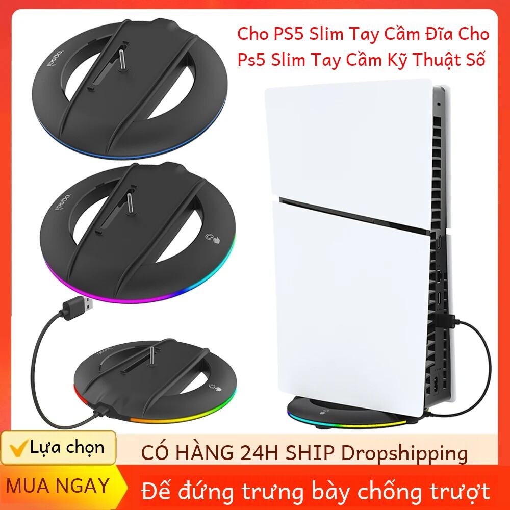 Giá đỡ đế thay thế cho Ps5 Slim Console Thiết kế chân đế dọc Tương thích với các mẫu đĩa và kỹ thuật số