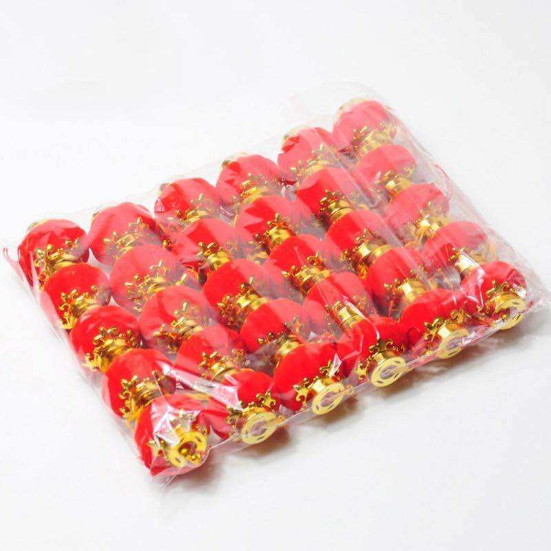 Sỉ bịch 100 dây treo đèn lồng nhung đỏ 3.5cm trang trí lễ Tết