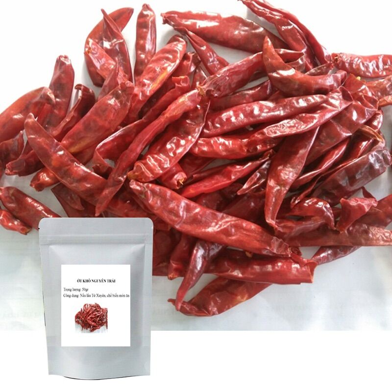 Ớt khô nguyên trái 100gr