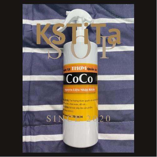 Nước xịt thơm quần áo Coco| chai 500ml| siêu thơm, chống mốc