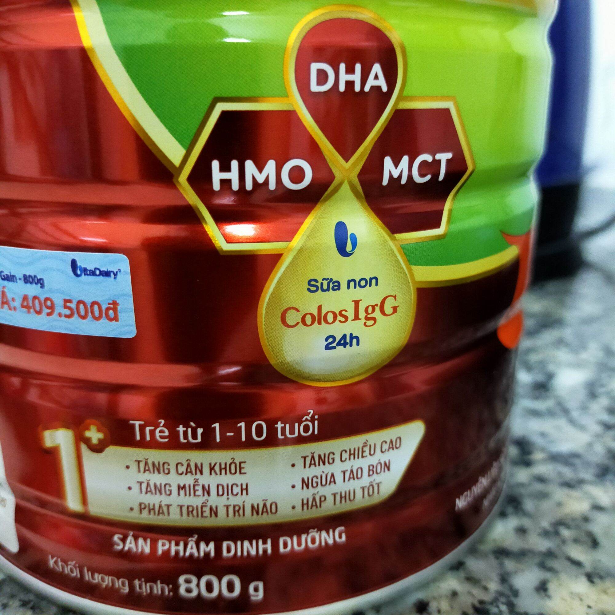 Sữa colos gain 1+, có tích điểm QR