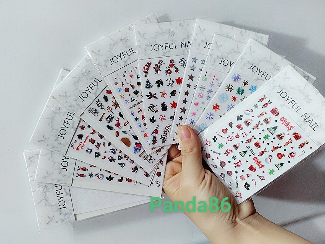 1 Tấm Dán Trang Trí Móng Tay Noel - Sticker Dán Móng Tay Noel  ( Giao Mẫu Ngẫu Nhiên )
