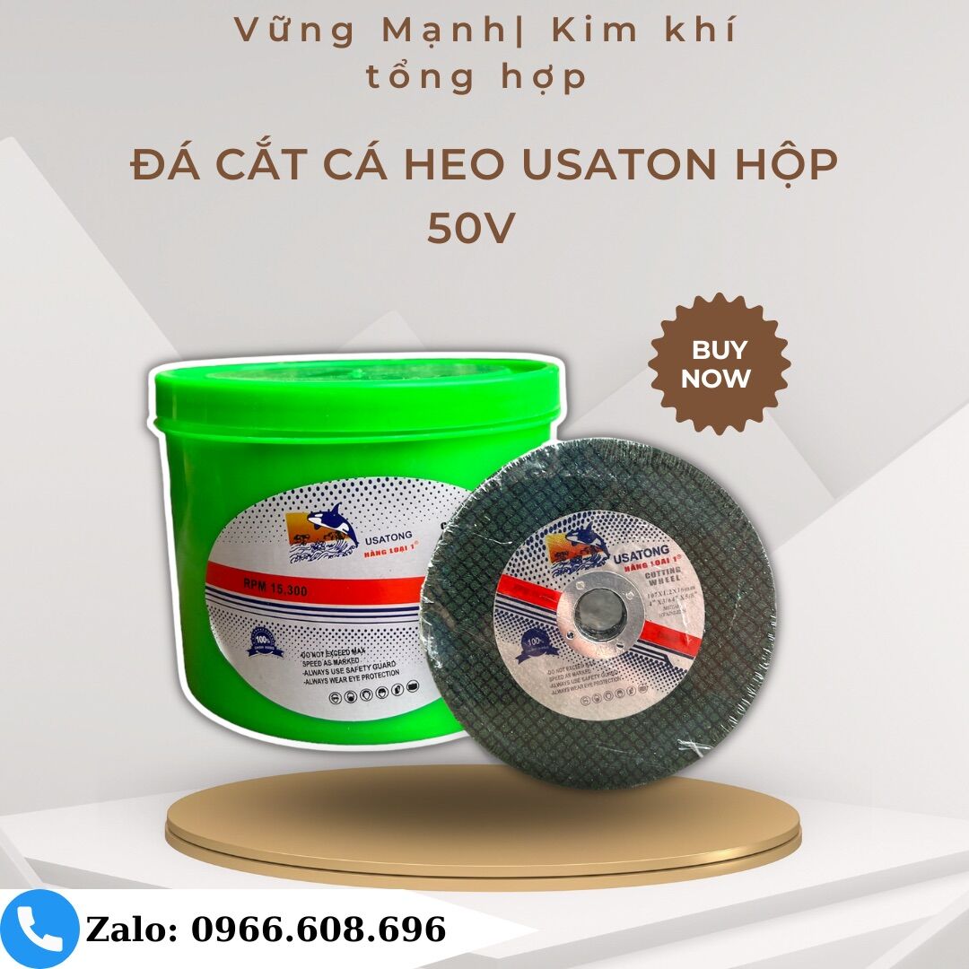 Đá cắt sắt inox cá heo ⚡ giá sốc ⚡ đá cắt 100mm usaton màu xanh 50 viên giá cực tốt
