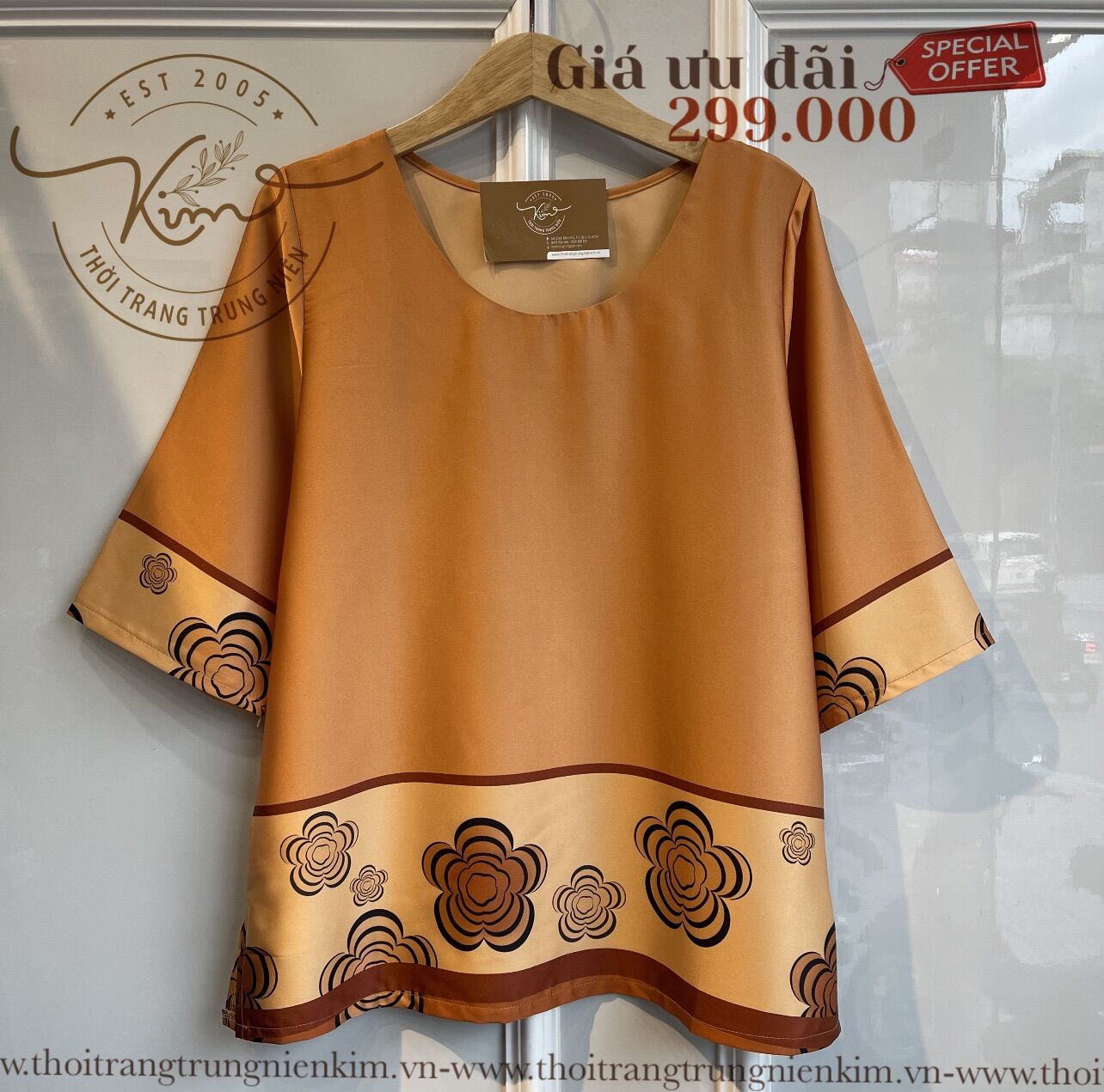 Áo lụa trung niên sang trọng Bigsize