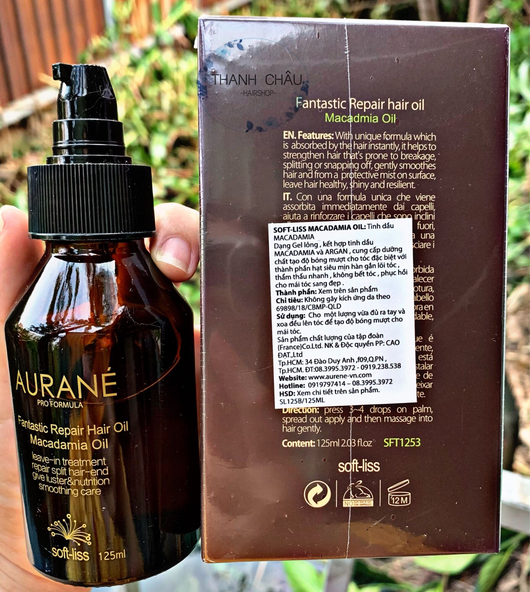Tinh dầu dưỡng tóc Aurane 125ml