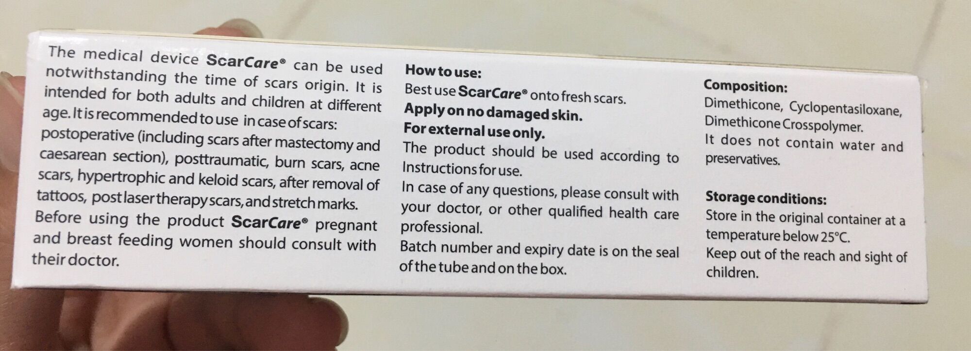 Gel bôi sẹo ScarCare-Silicon tuyp 10g