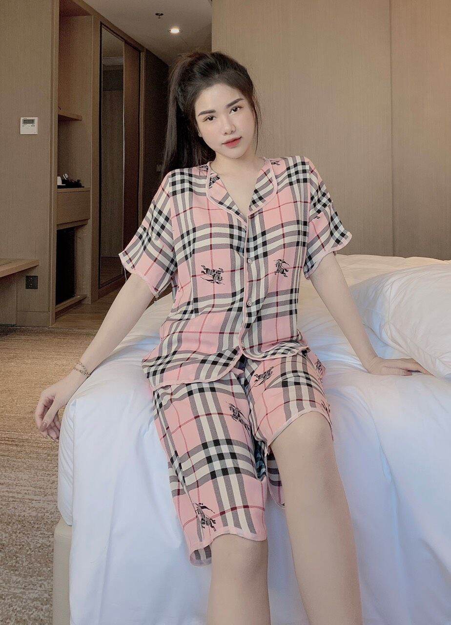 pijama lửng, cổ sóng, mango cao cấp, size 40-60kg (giao màu ngẫu nhiên, chọn màu nt shop nhé)