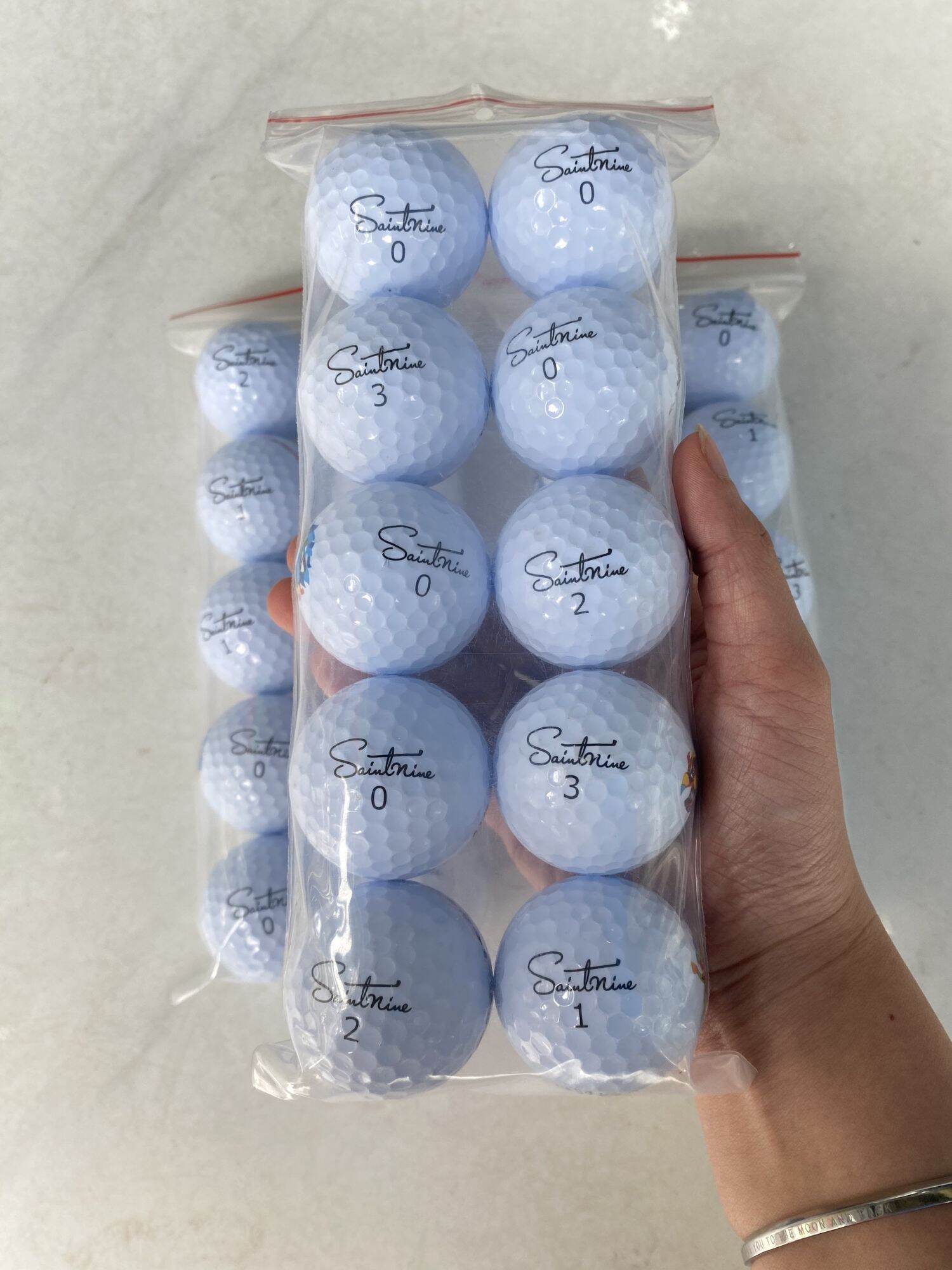 (combo 10 quả) Bóng Golf Saintnine độ mới 98%