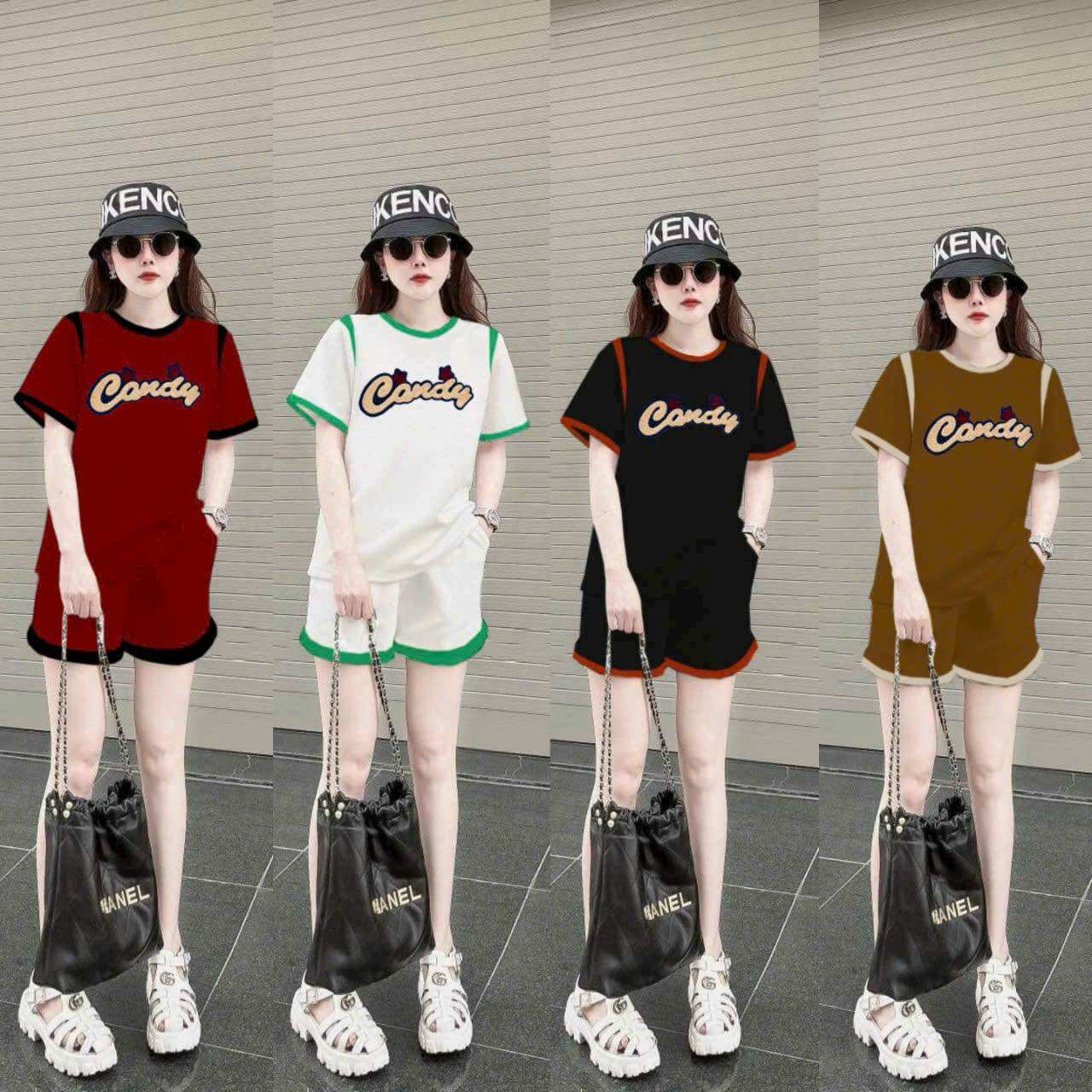 SÉT BỘ SHORT COTTON THÊU LO GO CAO CẤP