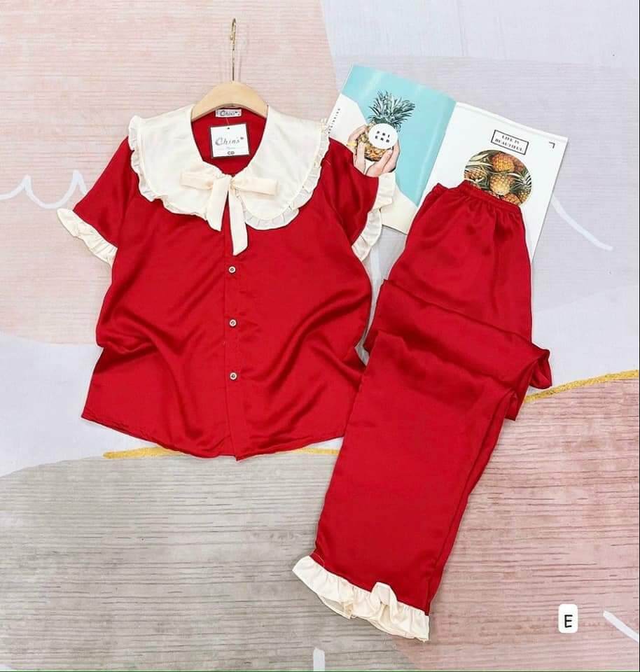 Bộ lụa bèo tay cộc quần dài siêu xinh