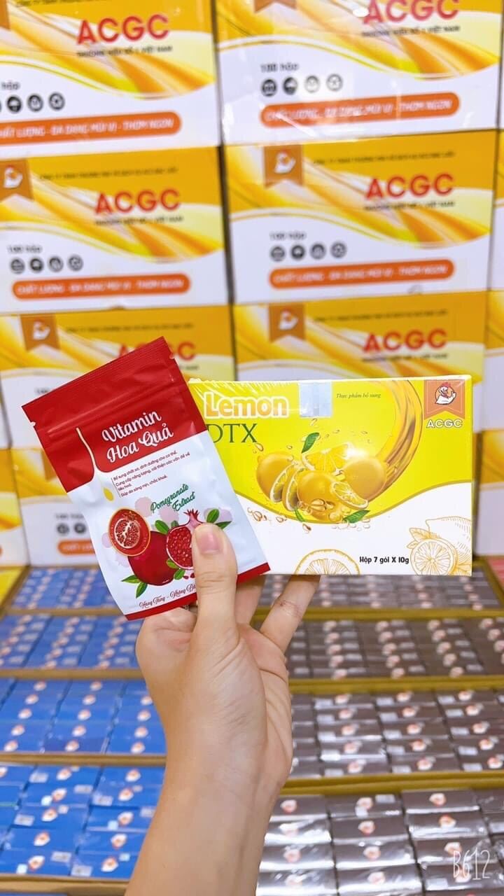 Trà Giảm Cân ACG vị chanh tặng vitamin hoa quả