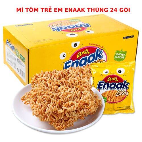 Thùng Snack Mì Gà Enaak Indonesia 24gói x 30g (Gemez Enaak Extra chicken flavour