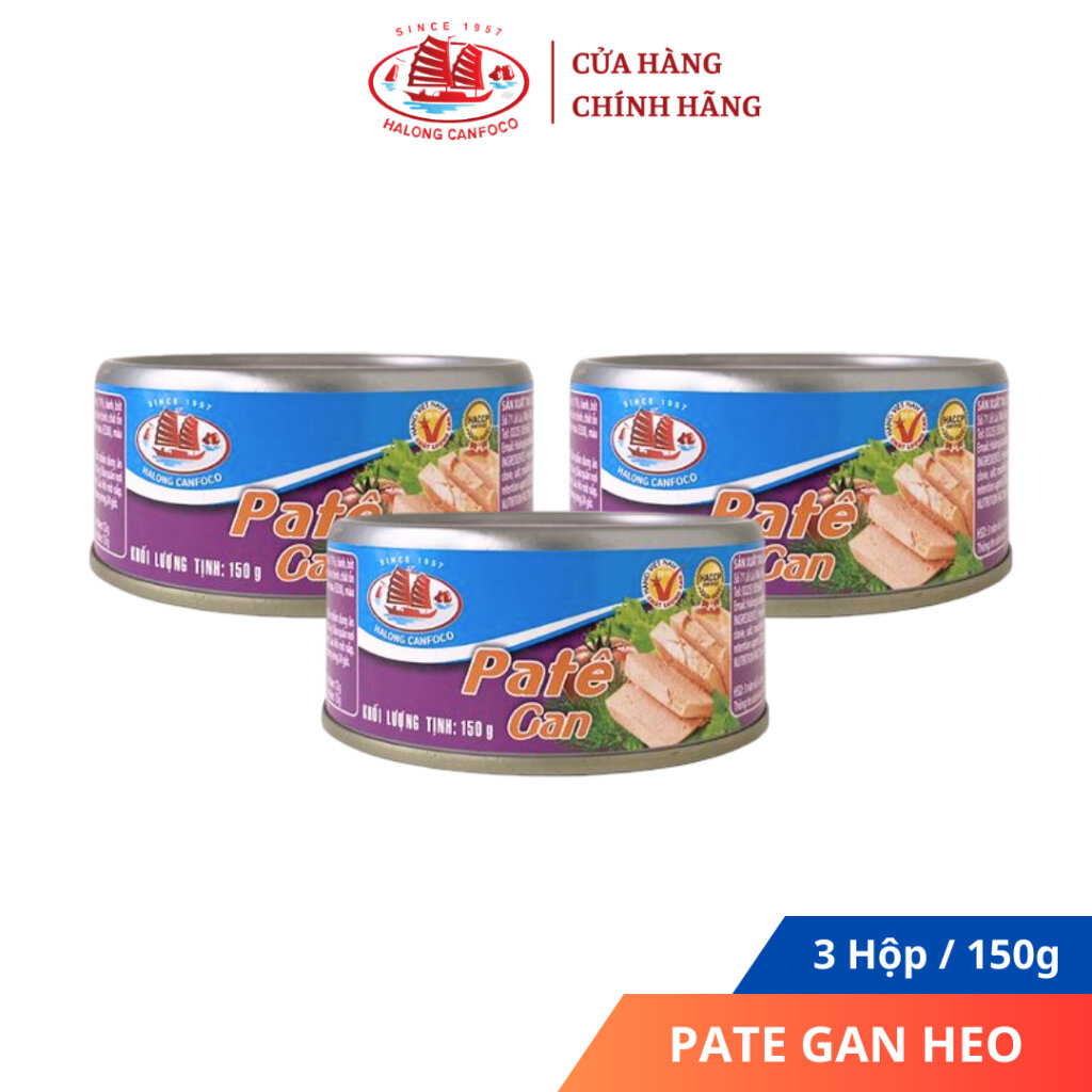 Combo 3 hộp pate gan heo 150g - đồ hộp hạ long