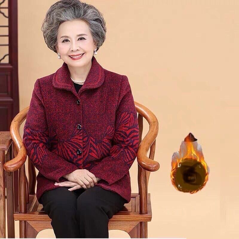 Áo dạ lót lông ấm tặng bà/ mẹ