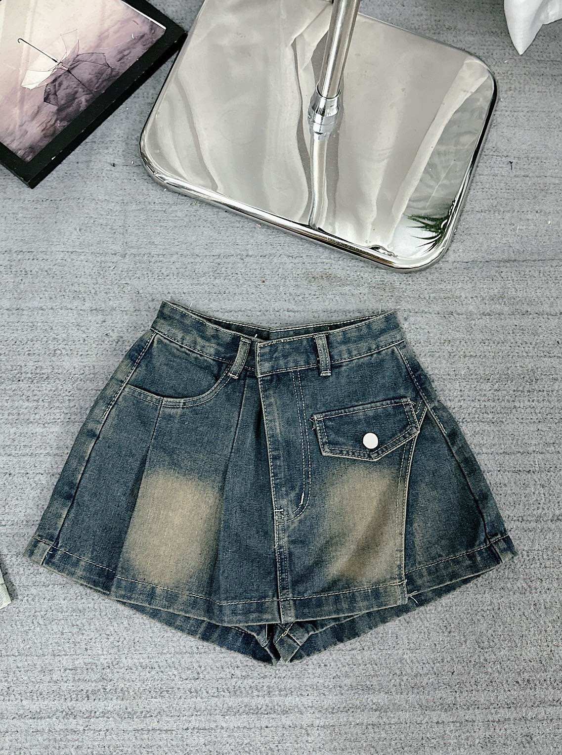 QUẦN GIẢ VÁY NẮP TÚI KÈM ĐAI SIÊU HOT