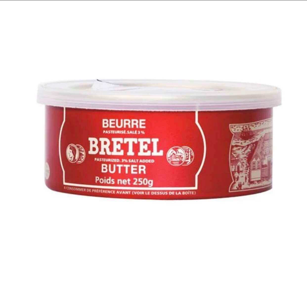 Bơ mặn Bretel Butter của Beurre Pháp hộp 250gr