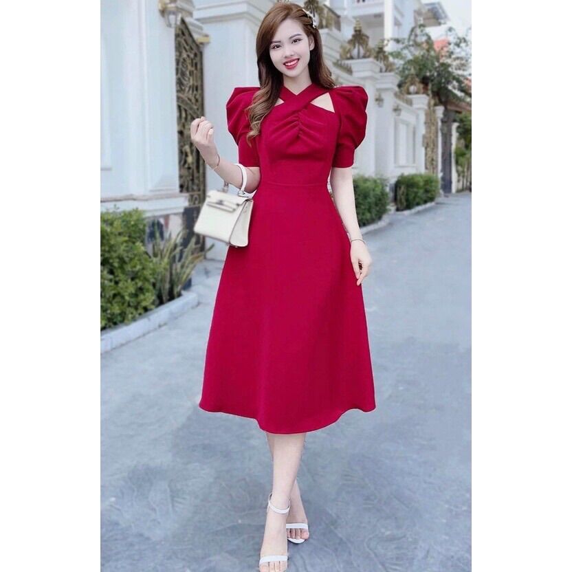 Đầm dự tiệc dây chéo