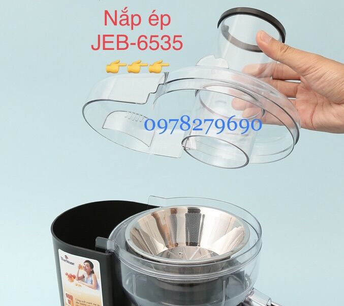 Linh kiện, Phụ kiện - Nắp ép, dao ép, Khay có vòi, thanh đẩy, khay đựng bã của máy ép Bluestone JEB-6535