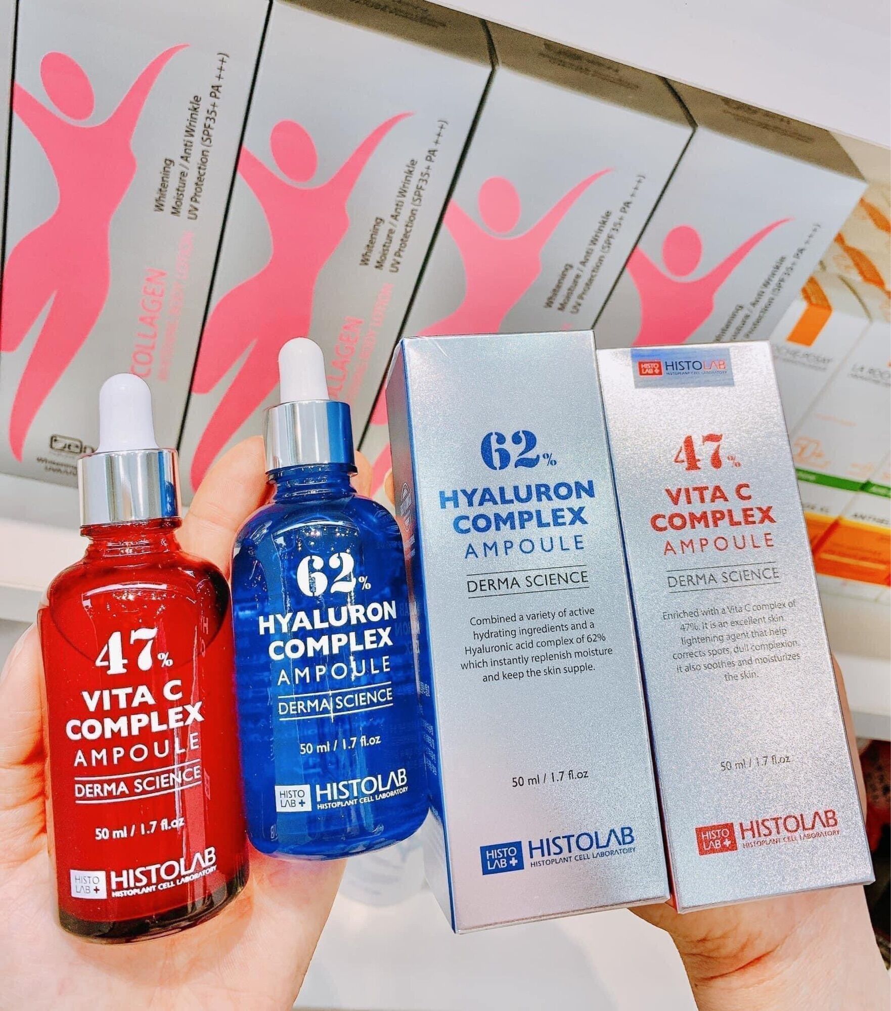 SERUM CẤP ẨM HISTOLAB - TINH CHẤT CẤP ẨM 62% HYALURON COMPLEX AMPOULE