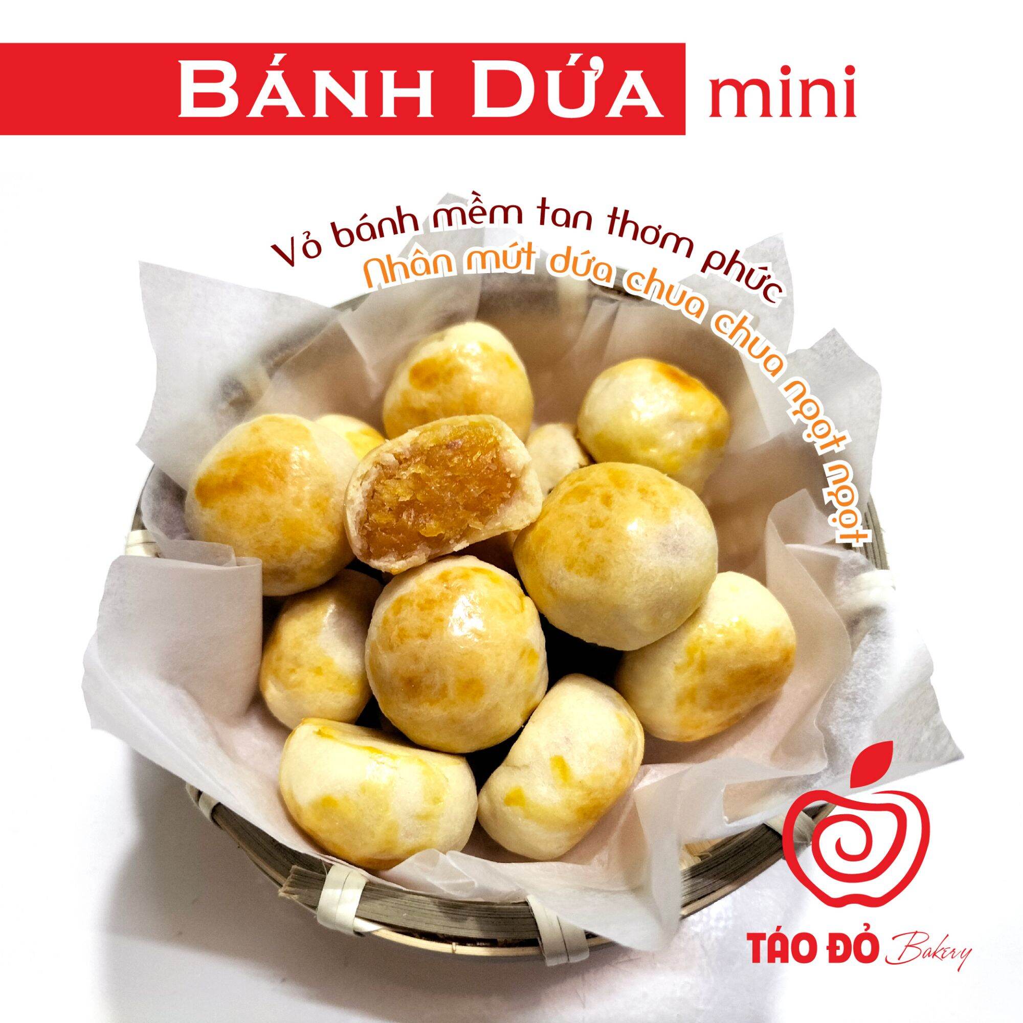Bánh dứa đài loan mini - hộp 400g & hộp 200g & túi 100g