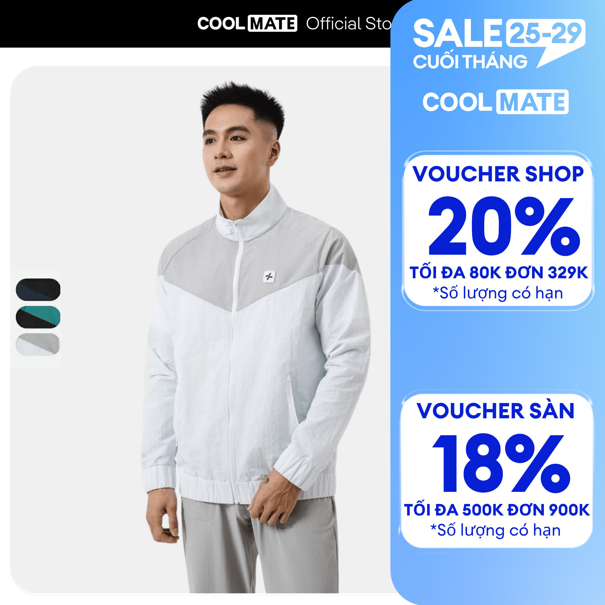 Áo khoác WindBreaker Nylon Taslan cản gió, trượt nước Coolmate