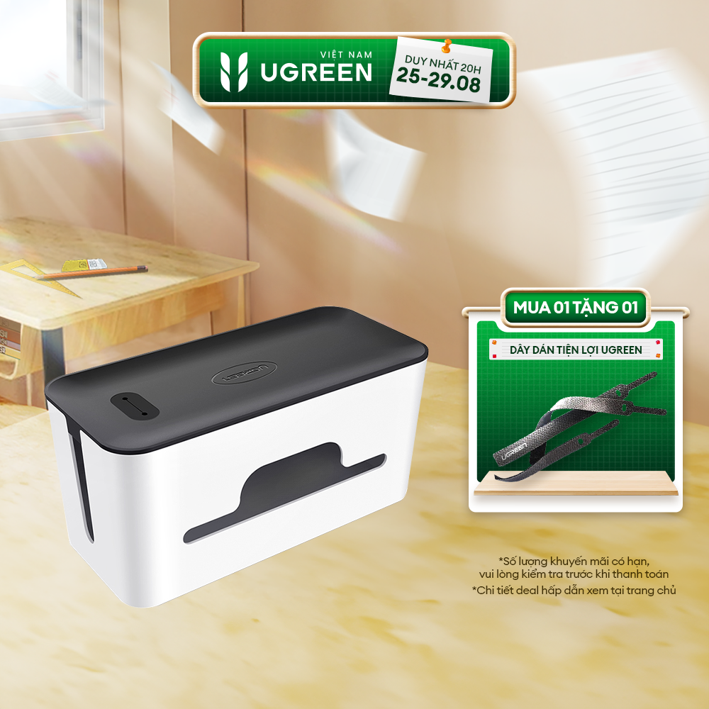 Hộp nhựa đựng ổ cắm điện UGREEN LP110 Sắp xếpgọn gàng | Bảo vệ an toàn | Nhựa ABS siêu bền và chống cháy 30397 30398