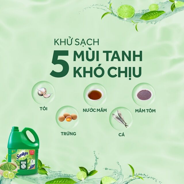 Nước rửa chén sunlight trà xanh 3.6kg