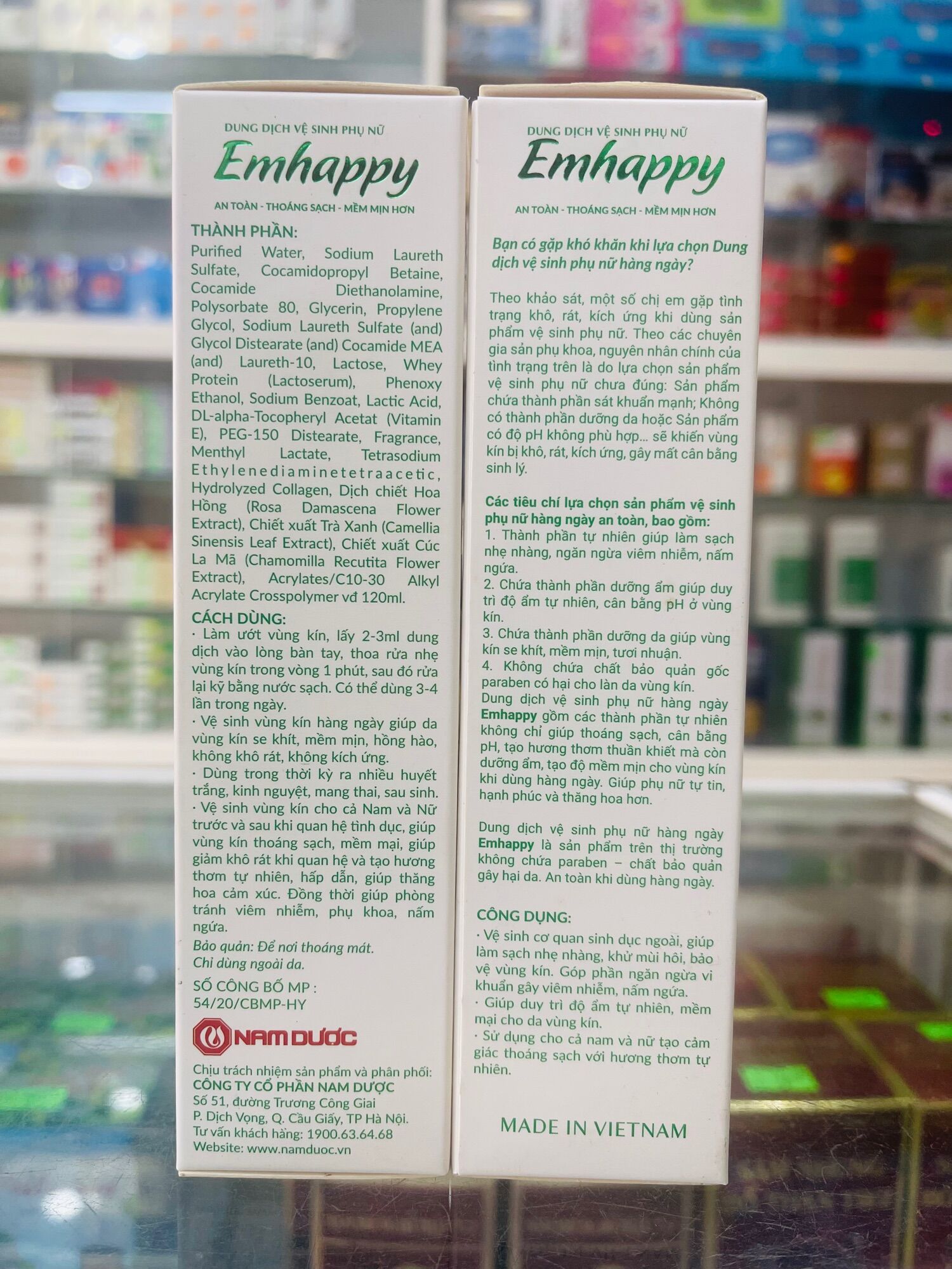 Dung dịch vệ sinh phụ nữ Emhappy - 120ml