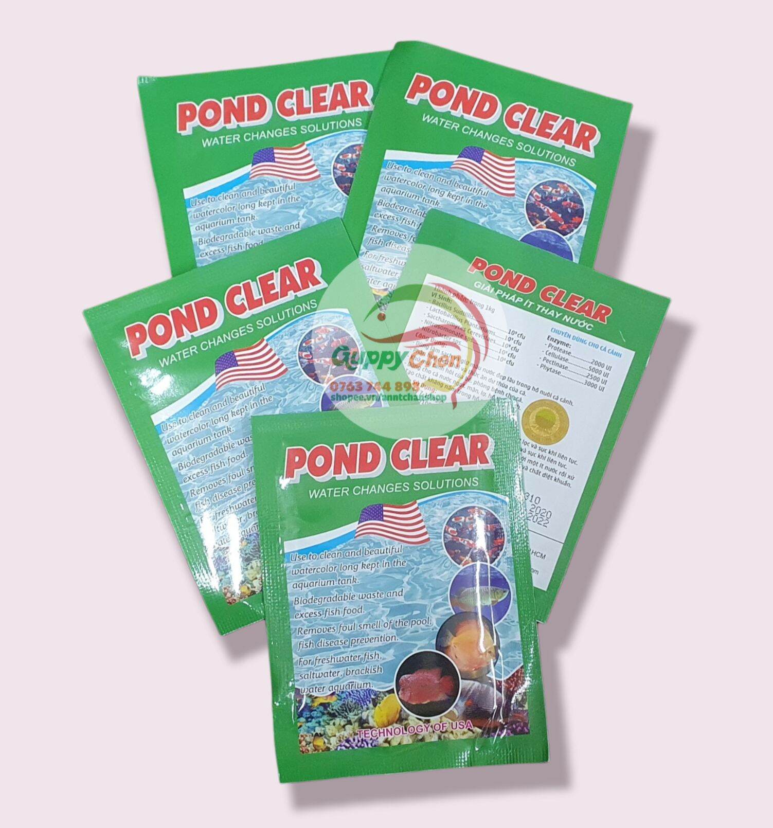 Men vi sinh Pond Clear cho cá cảnh