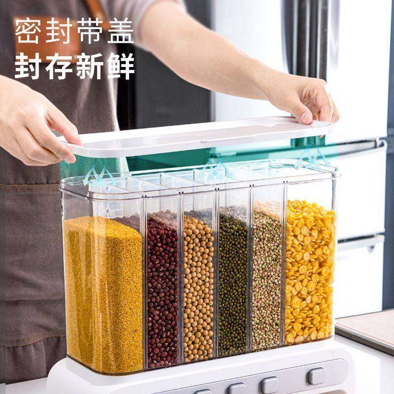 Thùng gạo ngũ cốc kín hộp đựng đồ hộp đựng ngũ cốc ngũ cốc phân loại ngăn đựng hạt đậu n23g