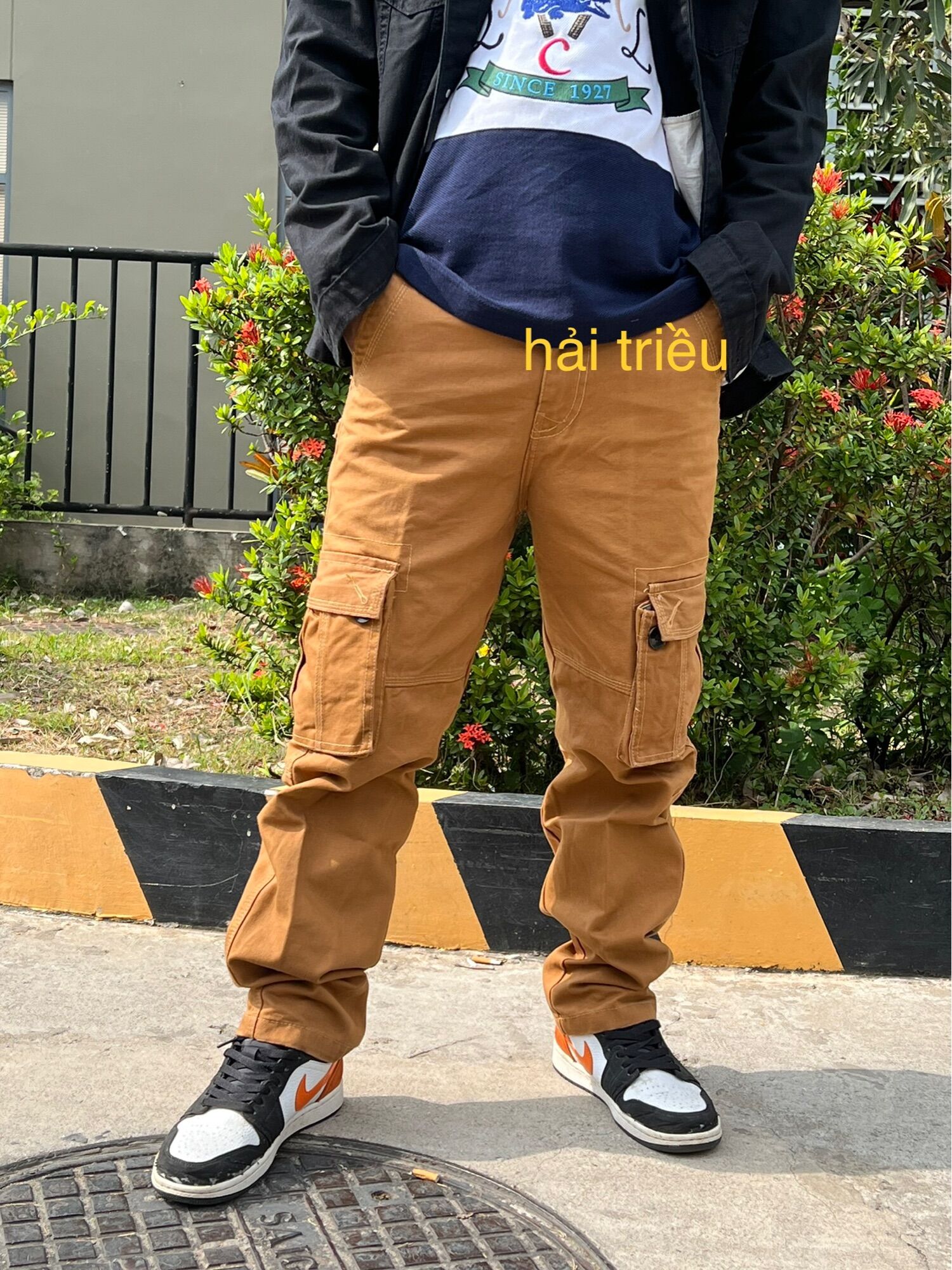 Quần dài kaki nam túi hộp cao cấp ht75