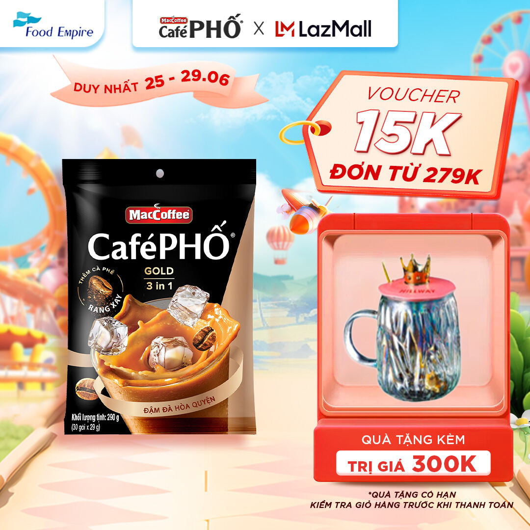 Túi Cà phê Phố GOLD - MacCoffee (túi 30 gói x 28g)
