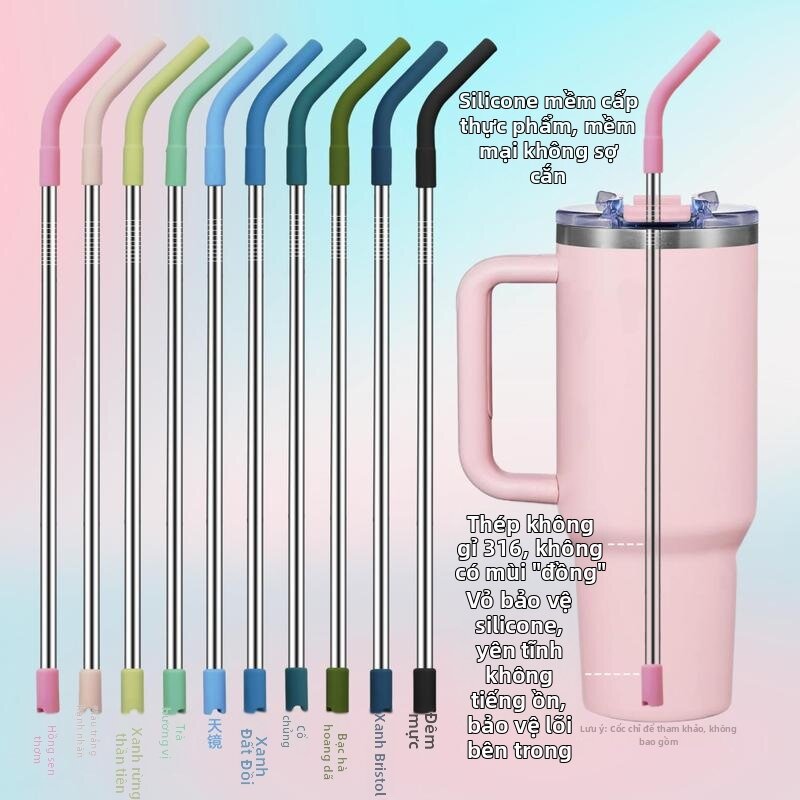MOMIAN | 316 Stainless Steel Silicone Tip Bend Lengthened Heat-Resistant Straw - Thương hiệu MOMIAN Giá 207,000 Đồng*Miễn phí vận chuyển