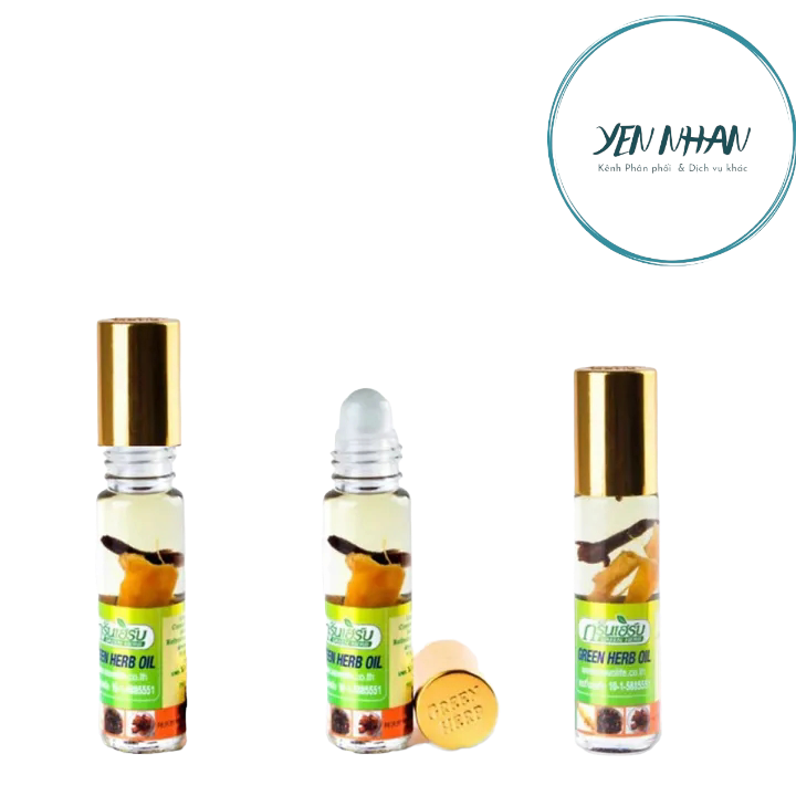 [HCM] dầu gió thảo dược THÁI LAN GRE.EN HE.RB OIL 8ML (hàng nhập khẩu)
