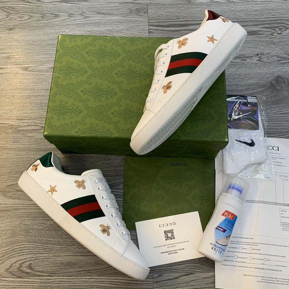 Giày sneaker thể thao Gucci ACE ong sao