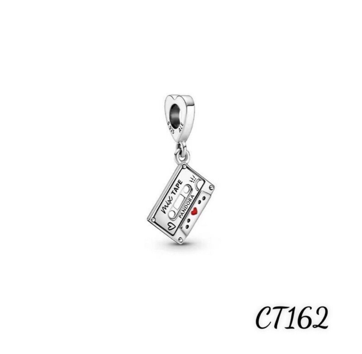 Charm pan ale treo casette bạc s925 thuần khiết hàng cao cấp