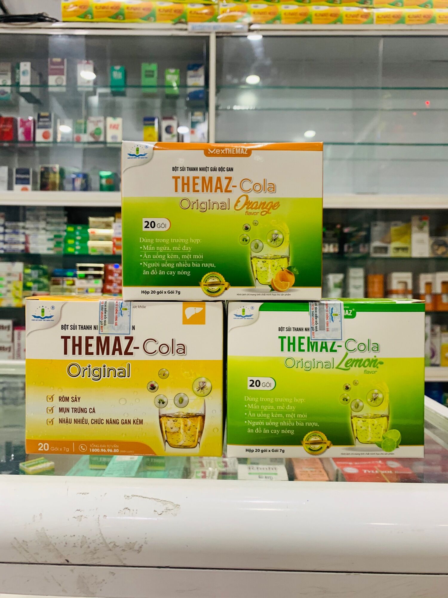 Bột sủi thanh nhiệt giải độc gan Themaz Cola Original - 20 gói